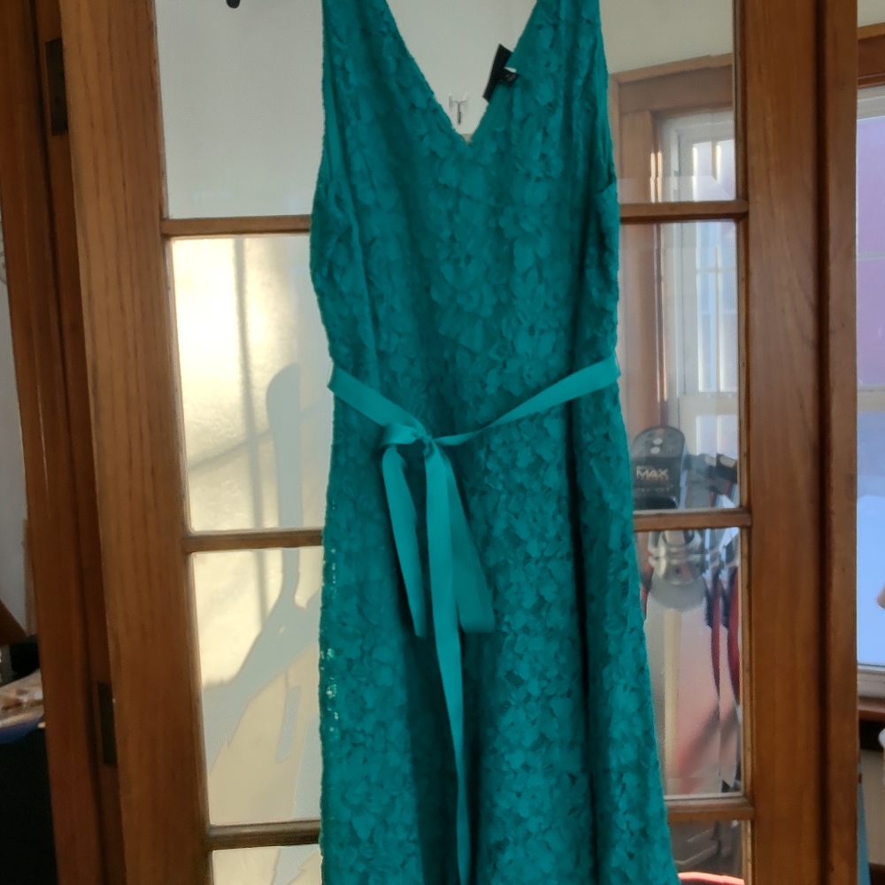 Lane Bryant Teal Lace Dress 20W